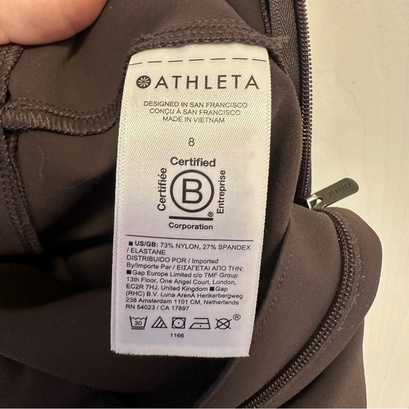 Athleta Move Easy Split Hem Truffle Brown Pants Size 8 NWOT - Picture 7 of 8